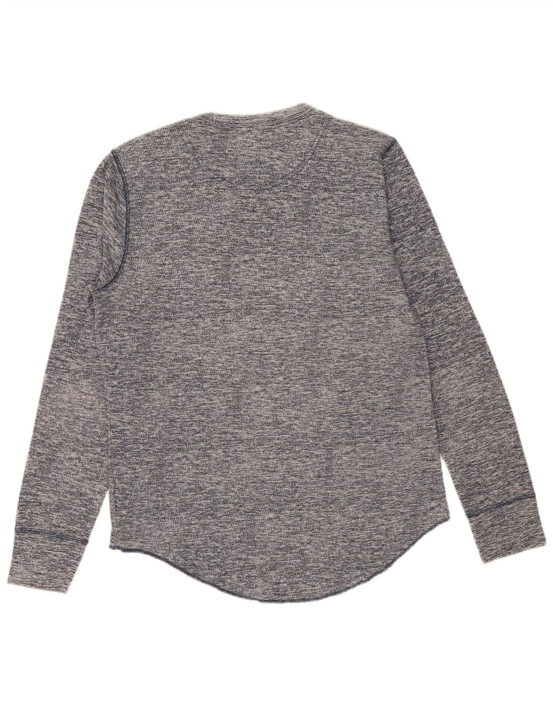 HOLLISTER Mens Top Long Sleeve Medium Navy Blue Flecked Cotton