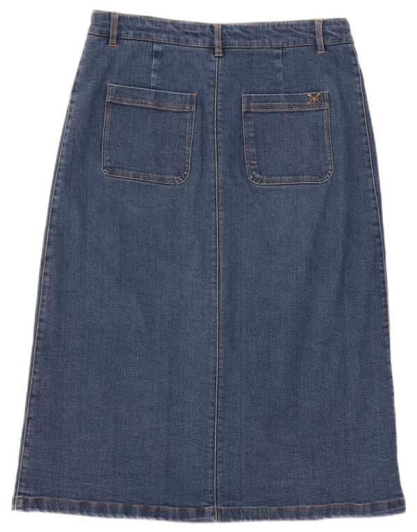 Crew Clothing Womens Denim Skirt UK 12 Medium W30 Blue Cotton