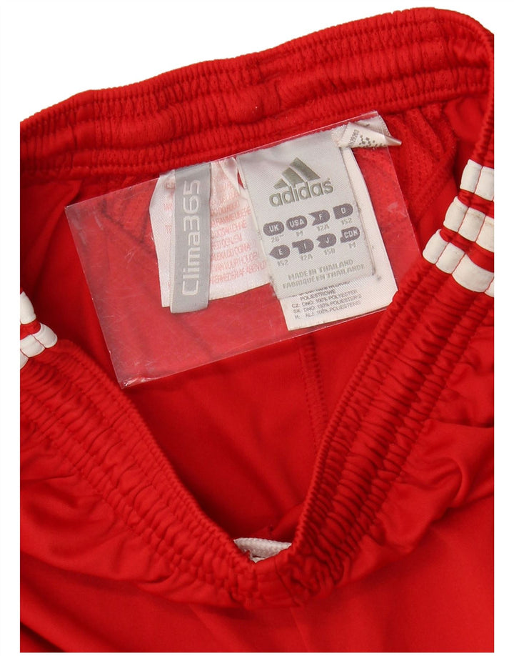 ADIDAS Boys Liverpool Graphic Sport Shorts 11-12 Years Red Polyester