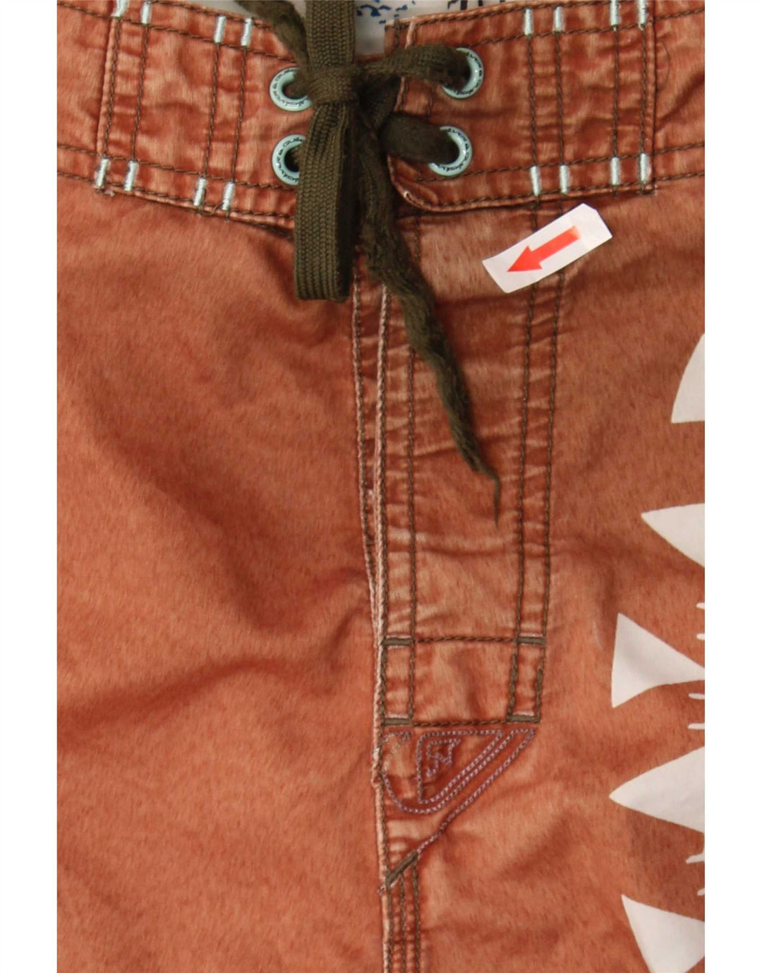 Quiksilver Mens Graphic Swimming Shorts Medium Brown Geometric Polyester