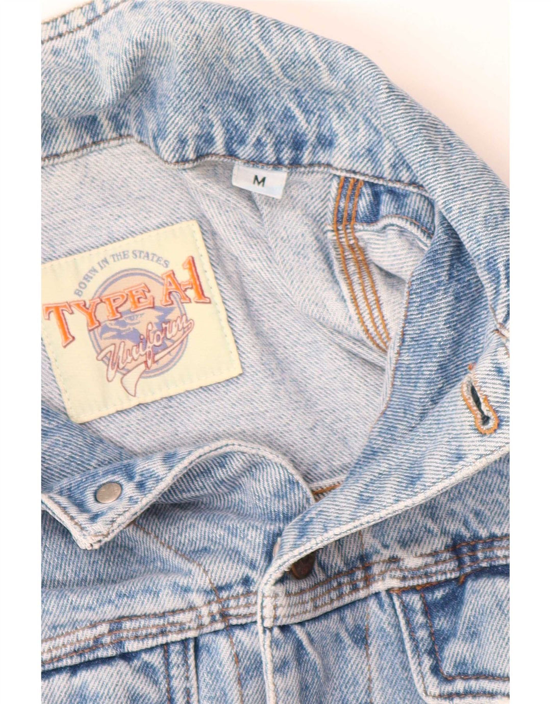 Uniform Mens Type A-1 Denim Jacket UK 38 Medium Blue