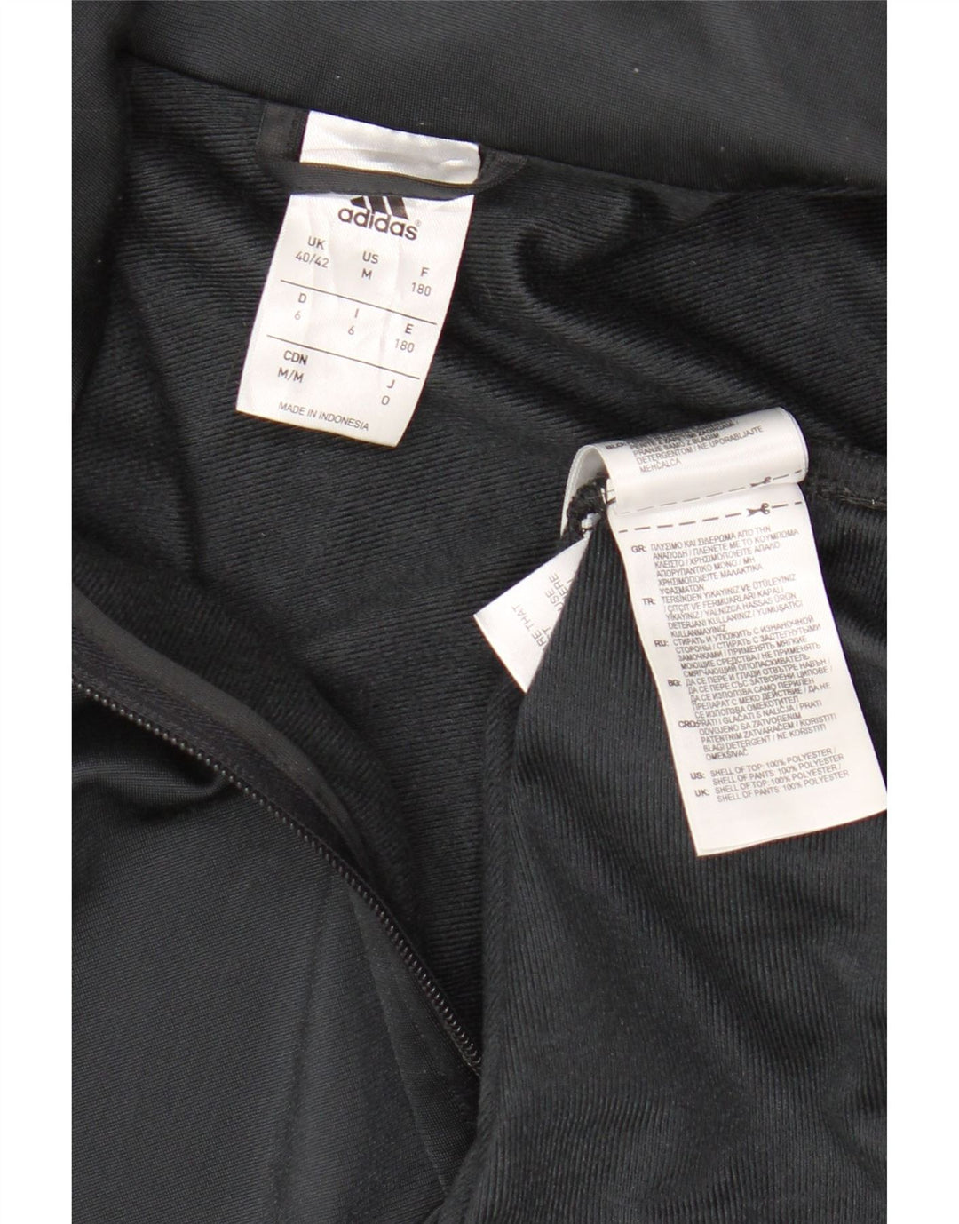 Adidas Mens Tracksuit Top Jacket UK 40/42 Medium Grey Polyester