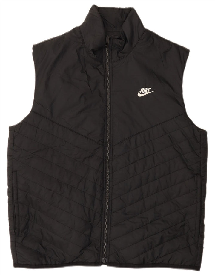 Nike Mens Therma-Fit Padded Gilet UK 38 Medium Black Polyester