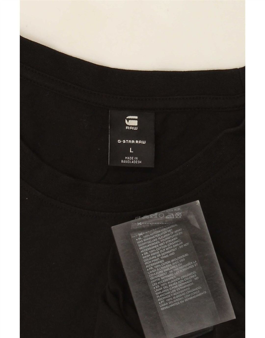 G-Star Mens T-Shirt Top Large Black Cotton