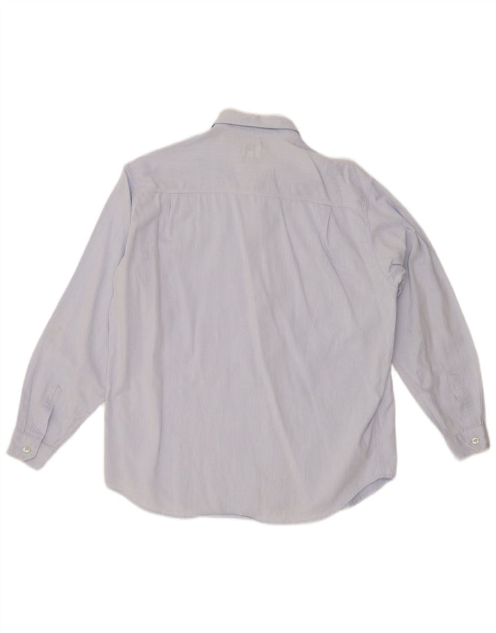 ARMANI JUNIOR Boys Shirt 13-14 Years Blue Pinstripe Cotton