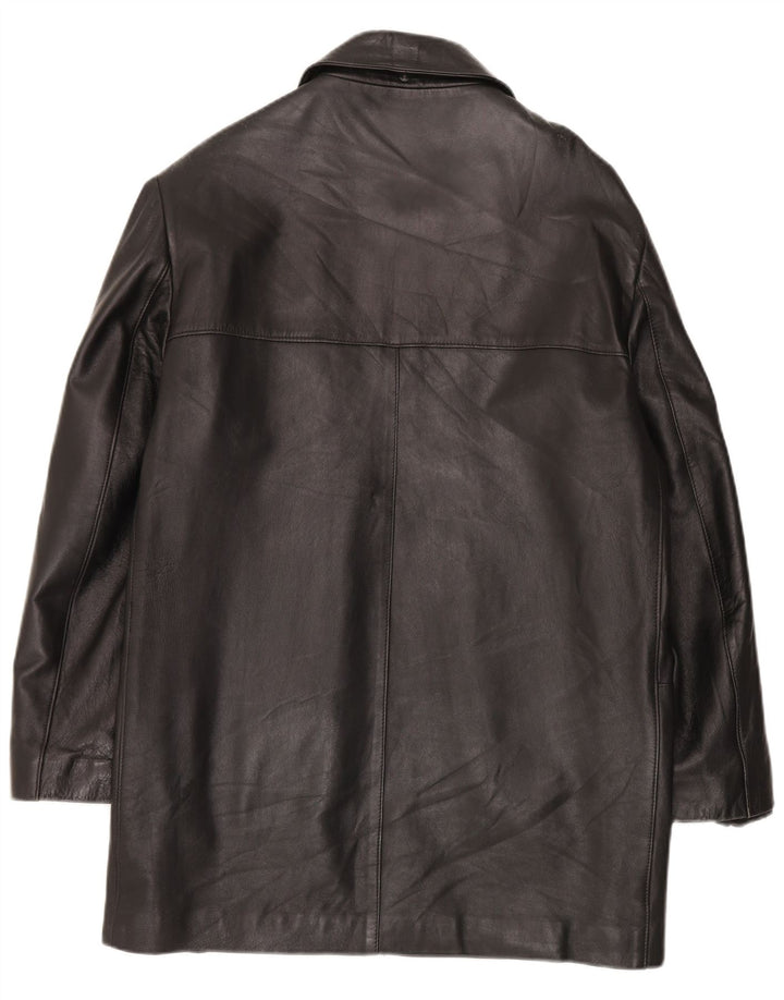 Vintage Mens Regular Fit Leather Jacket UK 40 Large Black