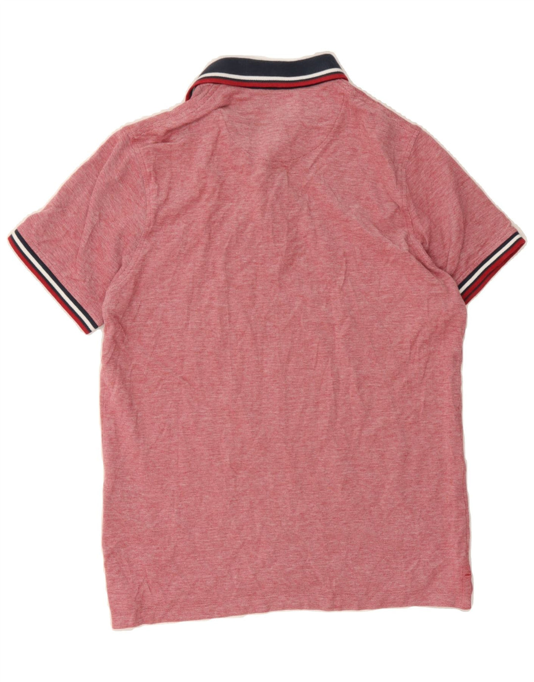 JACK & JONES Mens Polo Shirt Medium Red Flecked Cotton Vintage Jack & Jones and Second-Hand Jack & Jones from Messina Hembry 