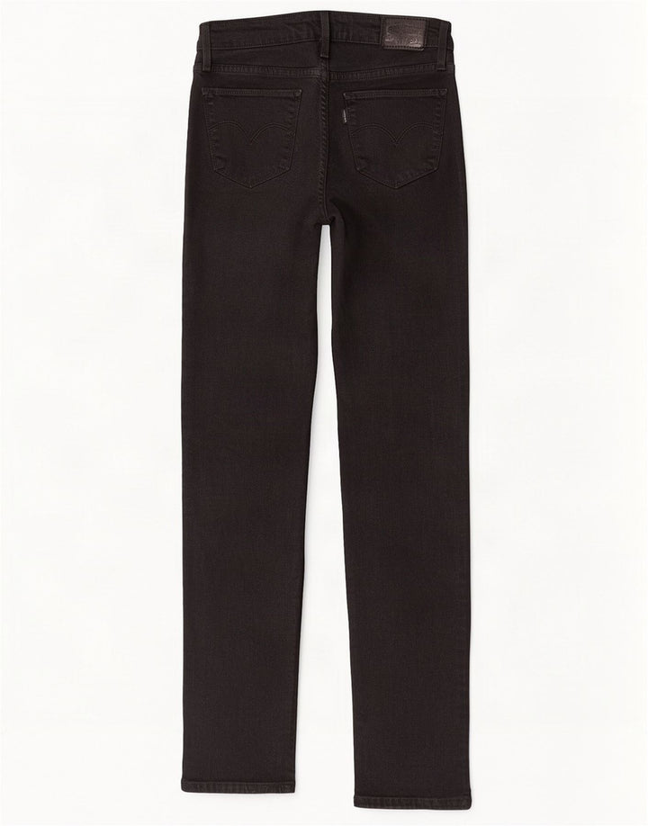 Levi's Womens 712 Slim Jeans W25 L32 Black Cotton