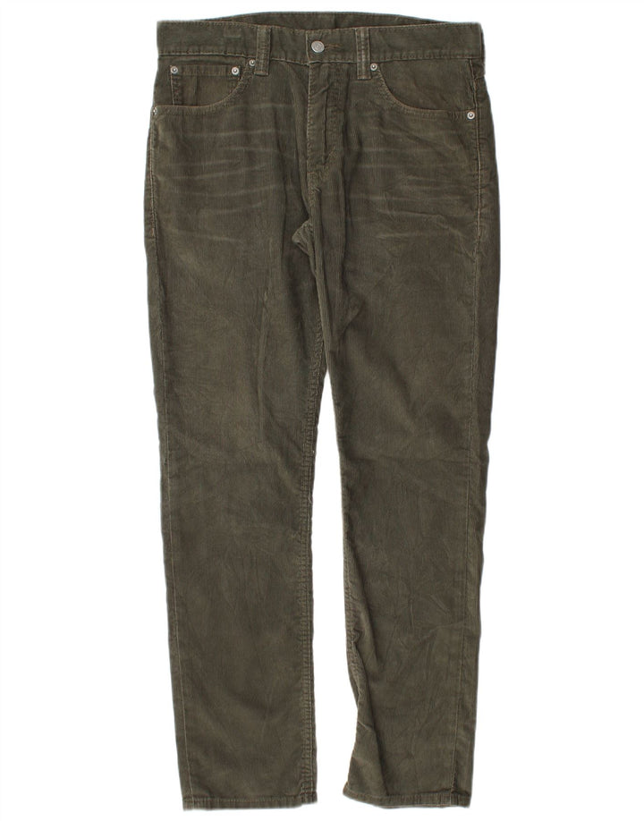 LEVI'S Mens 511 Slim Corduroy Trousers W32 L30 Khaki Cotton