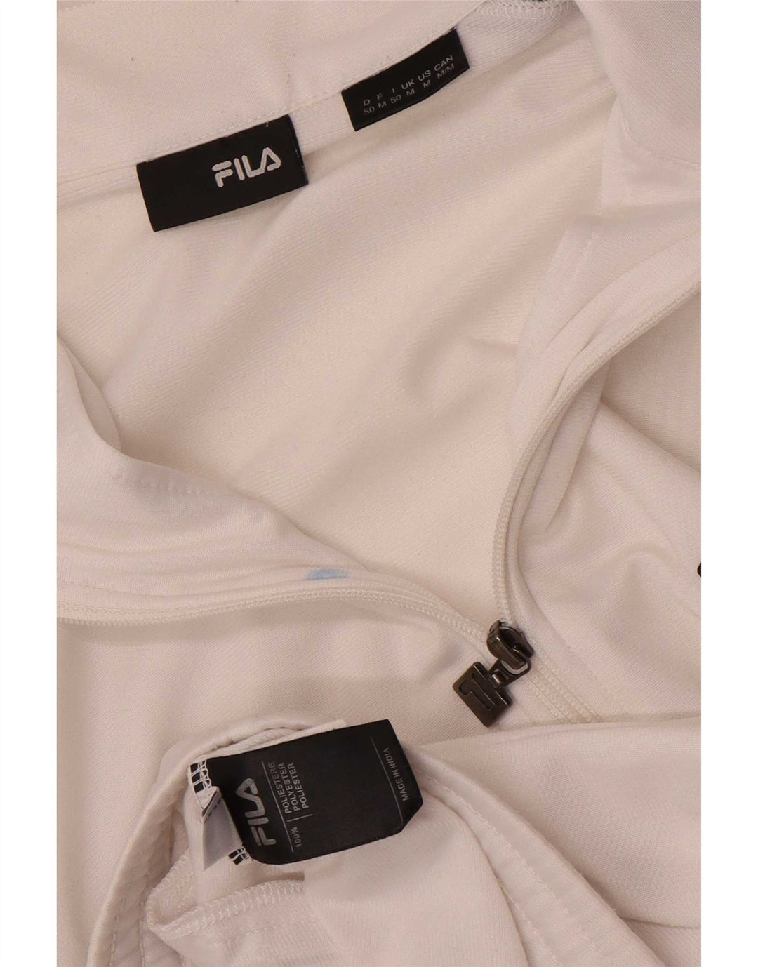 Fila Mens Tracksuit Top Jacket Medium White Colourblock Polyester
