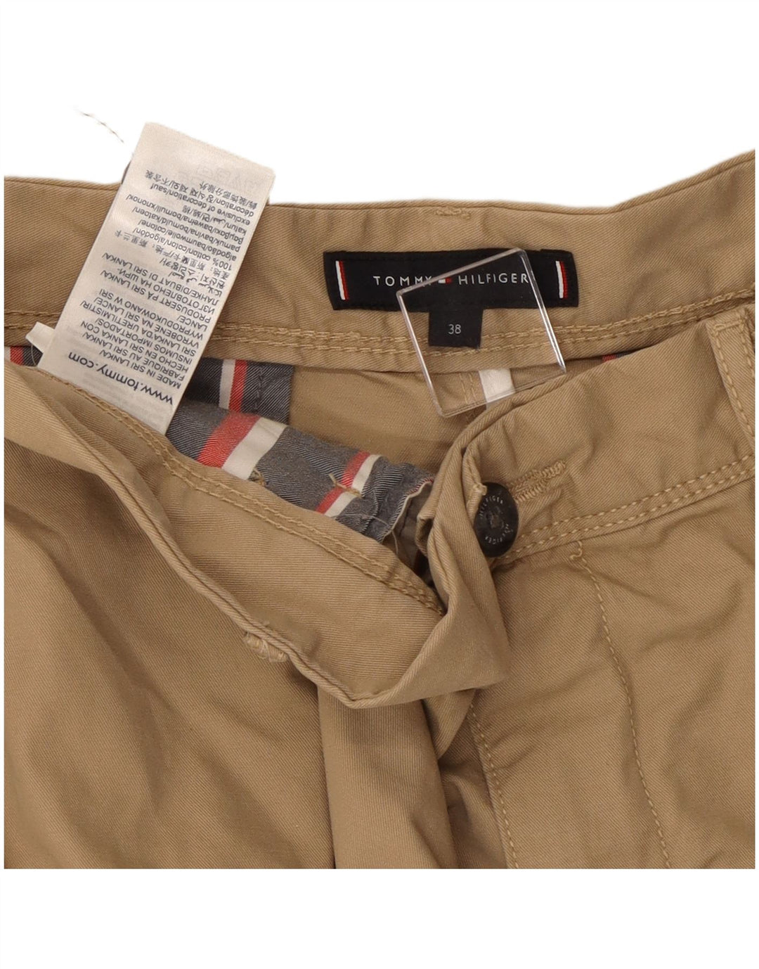 TOMMY HILFIGER Mens Cargo Shorts W38 XL Beige Cotton