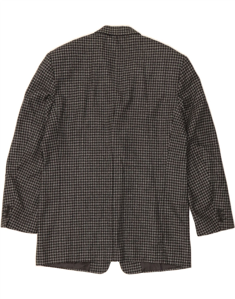 PAL ZILERI Mens 3 Button Blazer Jacket IT 54 2XL Grey Houndstooth Vintage Pal Zileri and Second-Hand Pal Zileri from Messina Hembry 