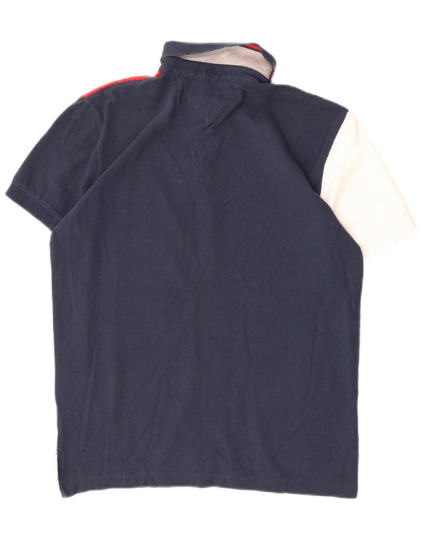 Tommy Hilfiger Mens Regular Fit Polo Shirt Small Multicoloured Colourblock