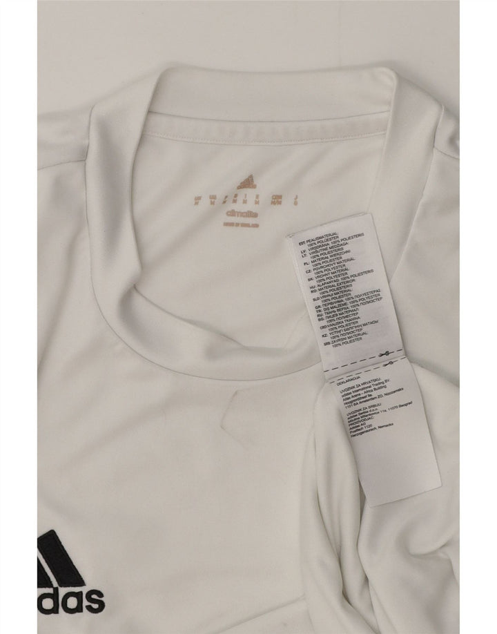 ADIDAS Mens Climalite T-Shirt Top Medium White Polyester