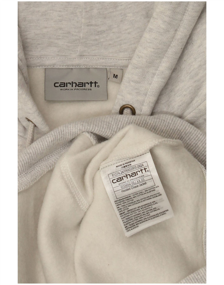 Carhartt Mens Zip Hoodie Sweater Medium Grey Cotton