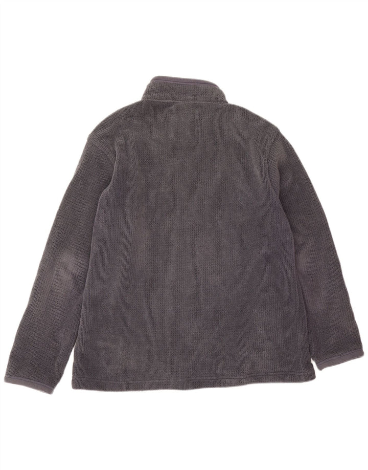 Weird Fish Mens Zip Neck Loose Fit Fleece Jumper Medium Grey Polyester