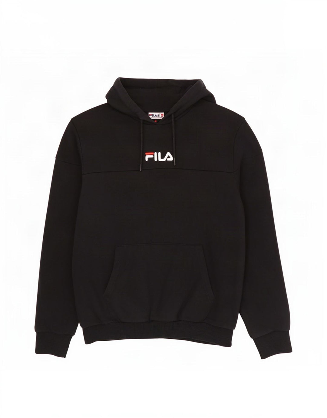 Fila Mens Hoodie Jumper Small Black Cotton