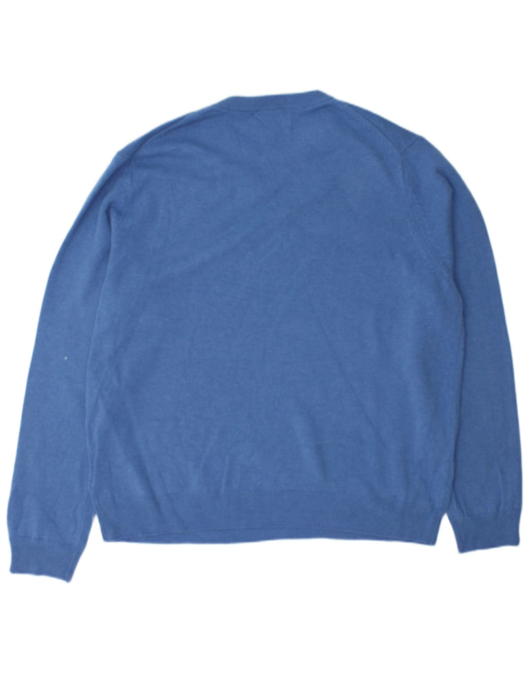 Marks & Spencer Mens Crew Neck Jumper Sweater 2XL Blue Wool
