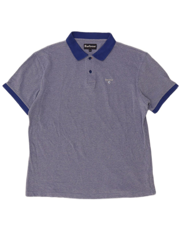 Barbour Mens Polo Shirt XL Blue Cotton