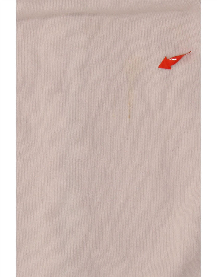 JORDAN Womens Zip Hoodie Sweater UK 12 Medium Pink Cotton