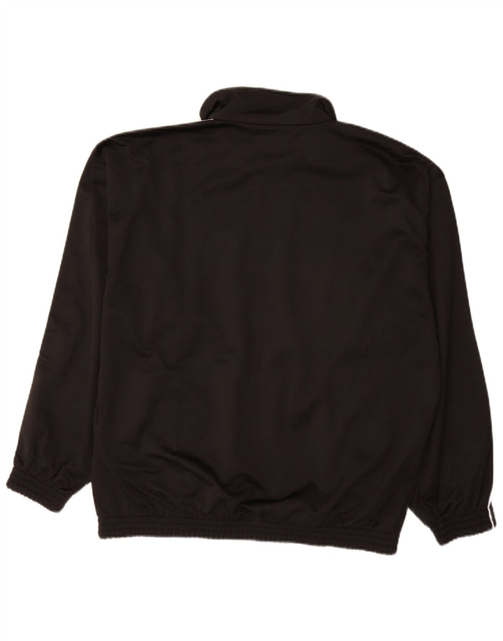DIADORA Mens Tracksuit Top Jacket UK 42 Large Black Polyester