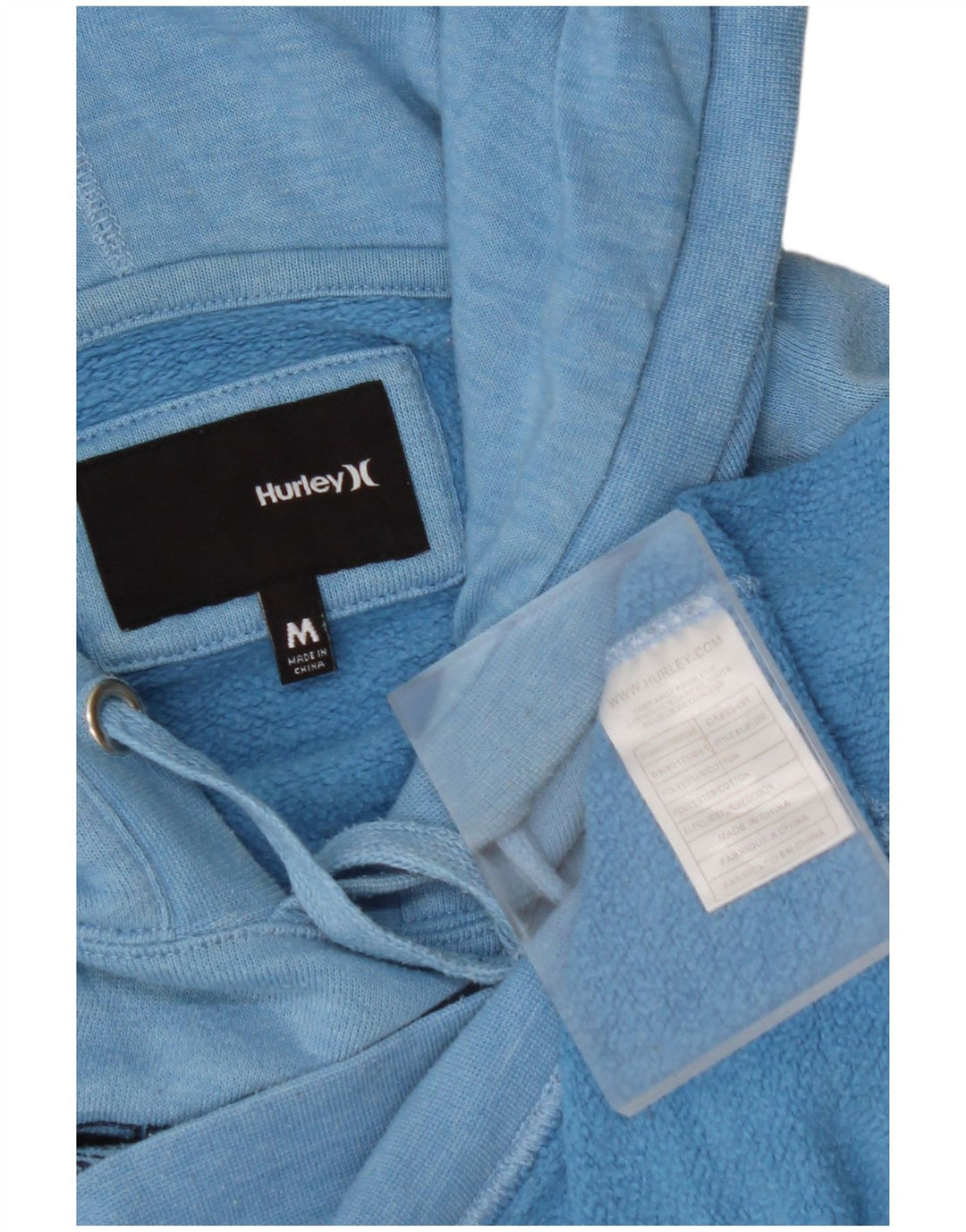 HURLEY Womens California Graphic Hoodie Jumper UK 14 Medium Blue Polyester