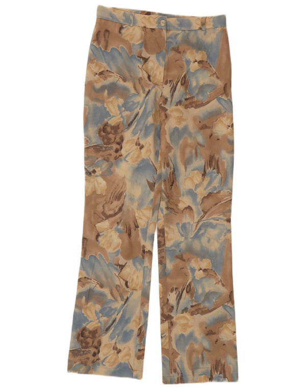 La Strada Womens Tapered Casual Trousers EU 38 Medium W28 L31 Beige Floral
