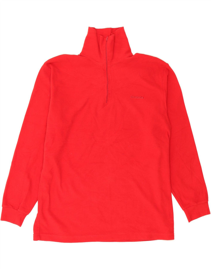 INVICTA Mens Zip Neck Fleece Jumper Medium Red Polyester Vintage Invicta and Second-Hand Invicta from Messina Hembry 