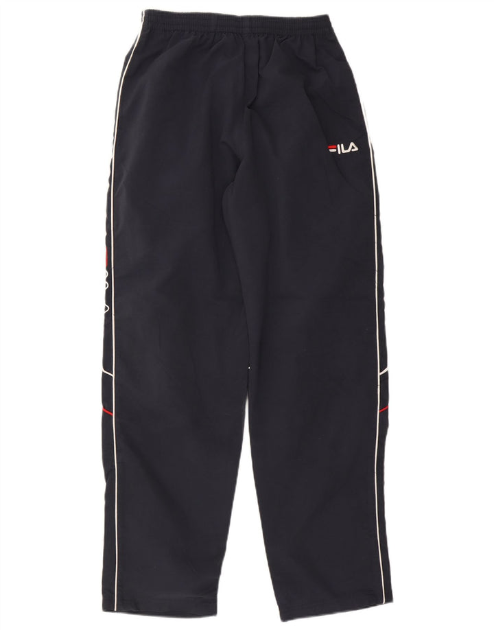 Fila Mens Tracksuit Trousers Small Navy Blue Polyester