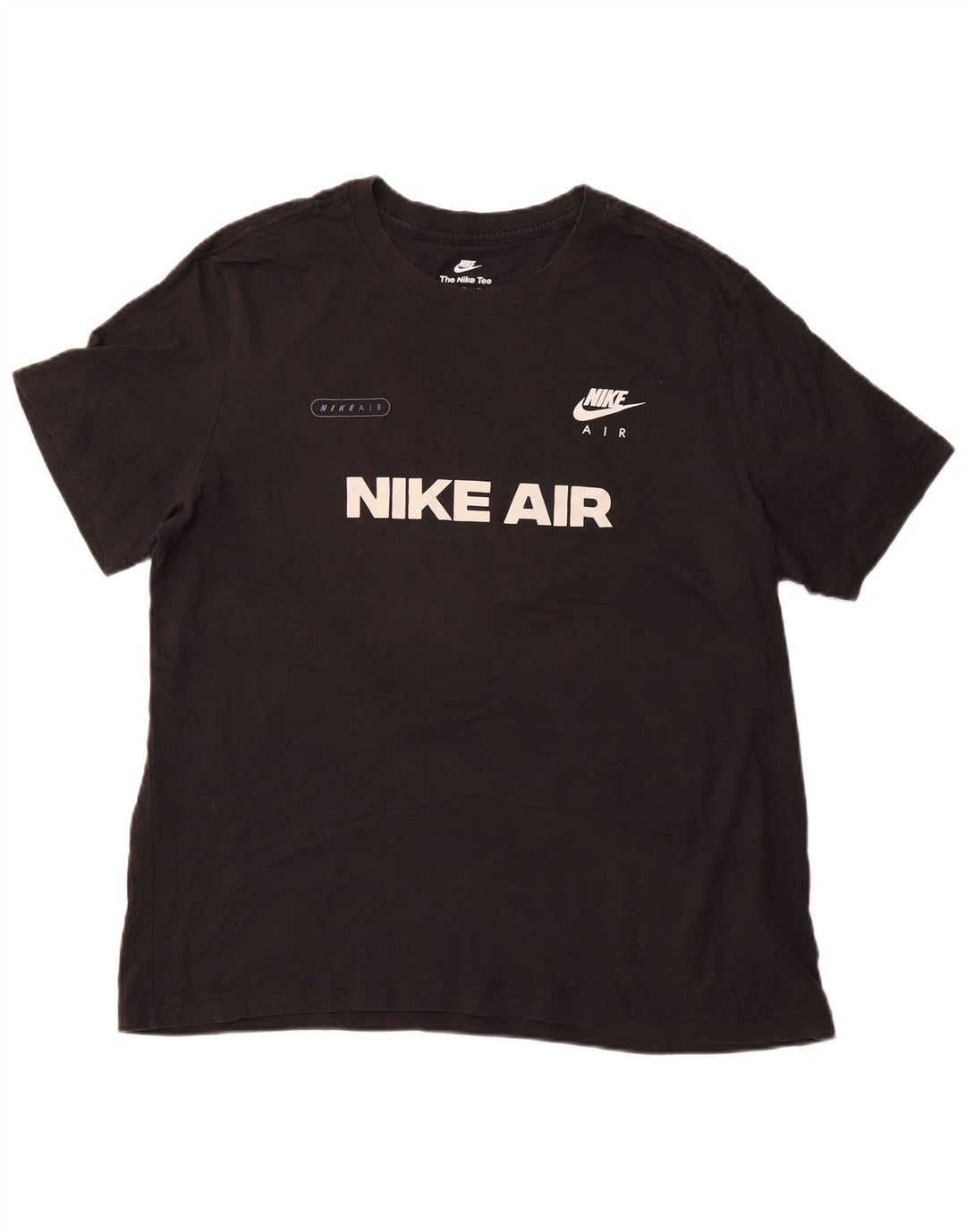 NIKE Mens Graphic T-Shirt Top XL Black Cotton Sports