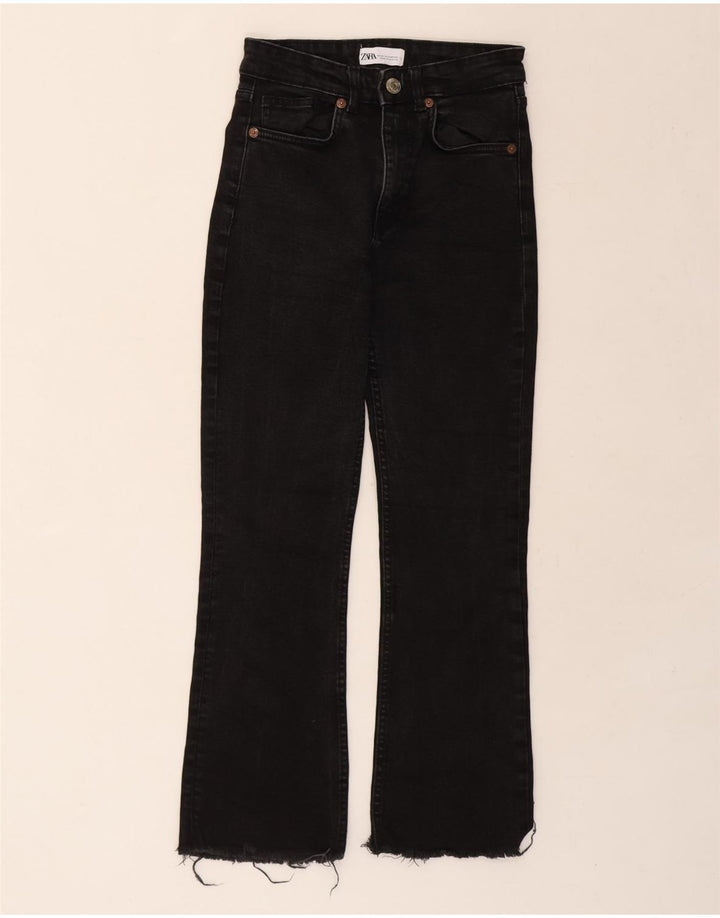 ZARA Womens Bootcut Jeans EU 36 XS W26 L26 Black Vintage Zara and Second-Hand Zara from Messina Hembry 