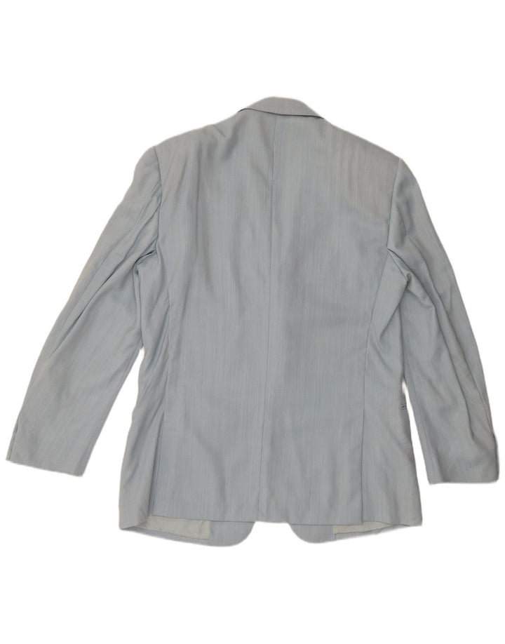 Ermenegildo Zegna Mens 3 Button Blazer Jacket IT 50 Large Blue Wool