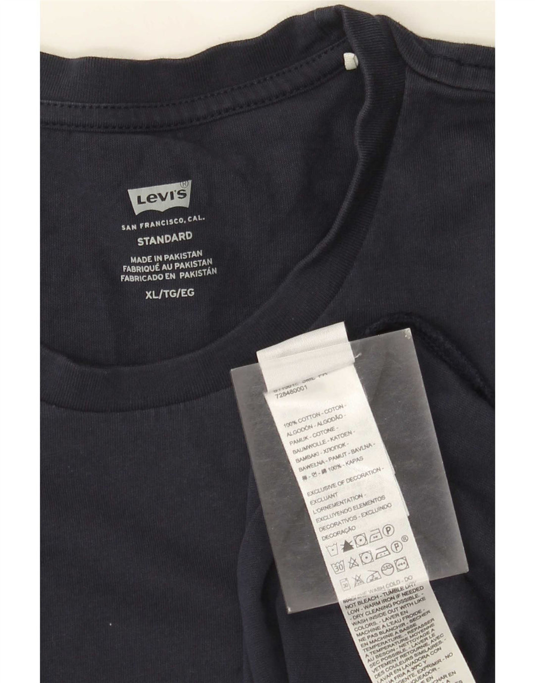 Levi's Mens Standard Top Long Sleeve XL Navy Blue Cotton