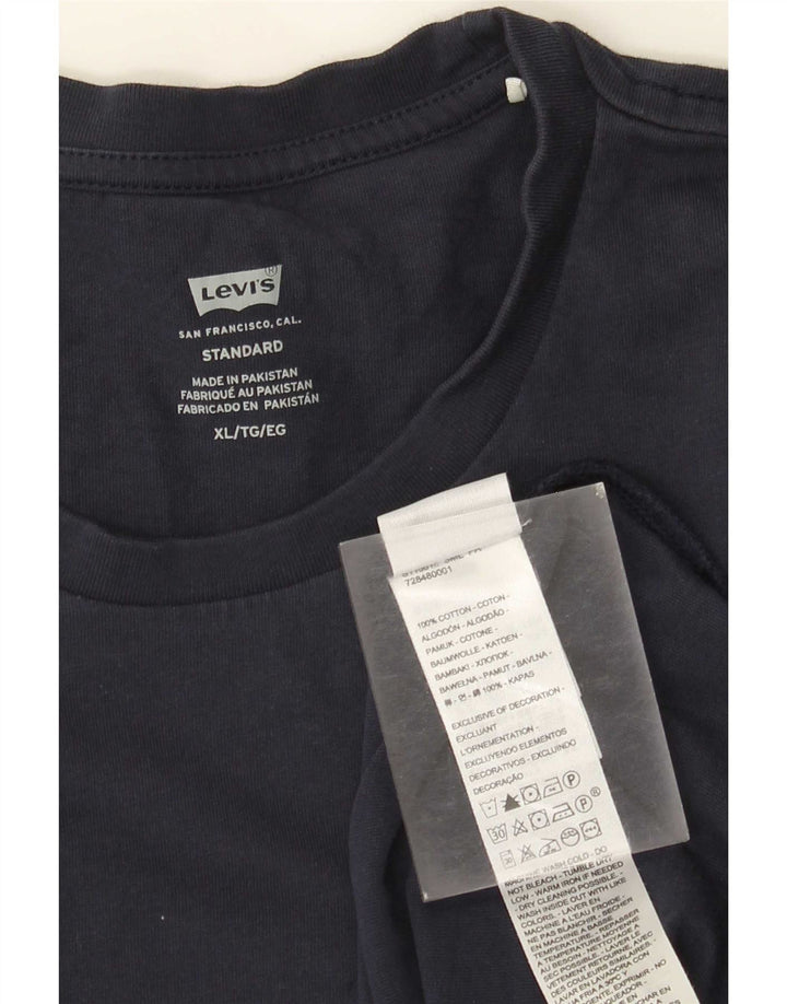 Levi's Mens Standard Top Long Sleeve XL Navy Blue Cotton