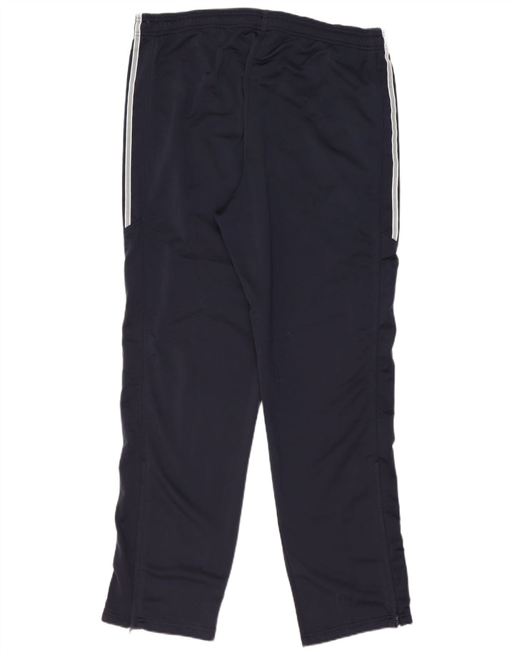 ADIDAS Mens Tracksuit Trousers UK 44/46 Large Navy Blue Polyester