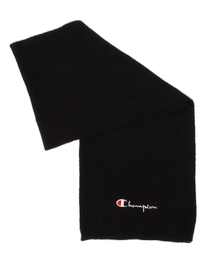 CHAMPION Mens Knit Rectangle Scarf One Size L52 Black Acrylic Vintage Champion and Second-Hand Champion from Messina Hembry 