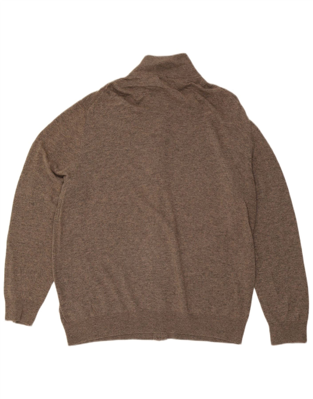 GANT Mens Cardigan Sweater 3XL Brown Flecked Wool