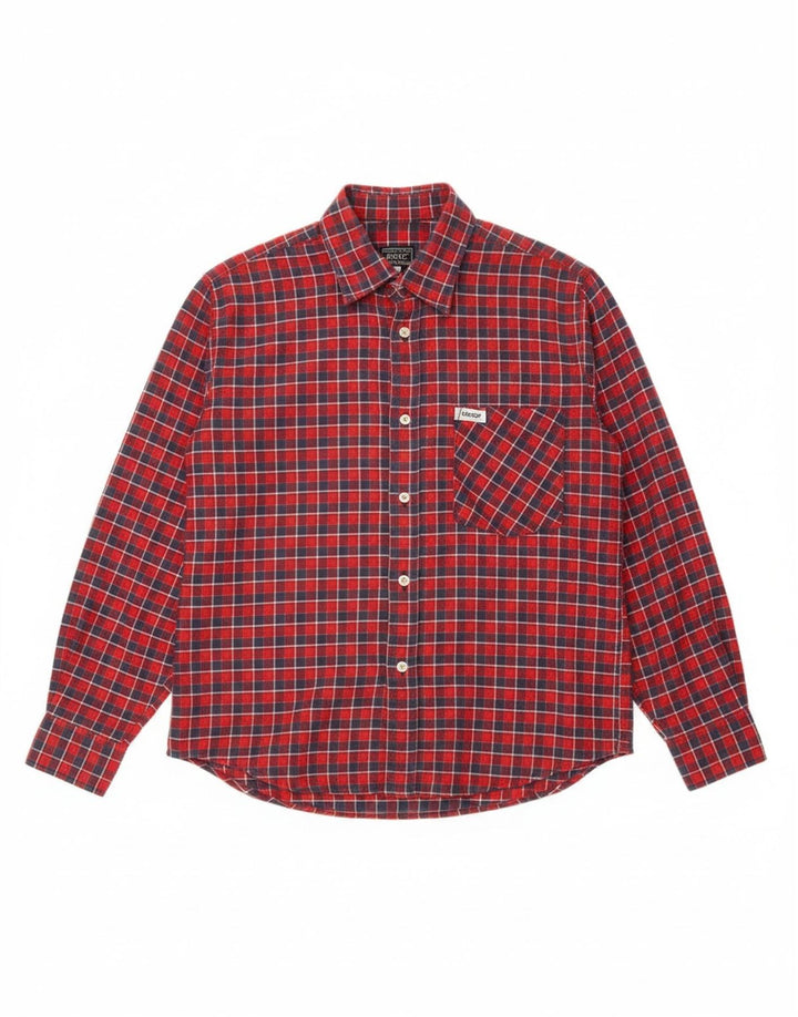 RIFLE Mens Shirt Small Red Check
