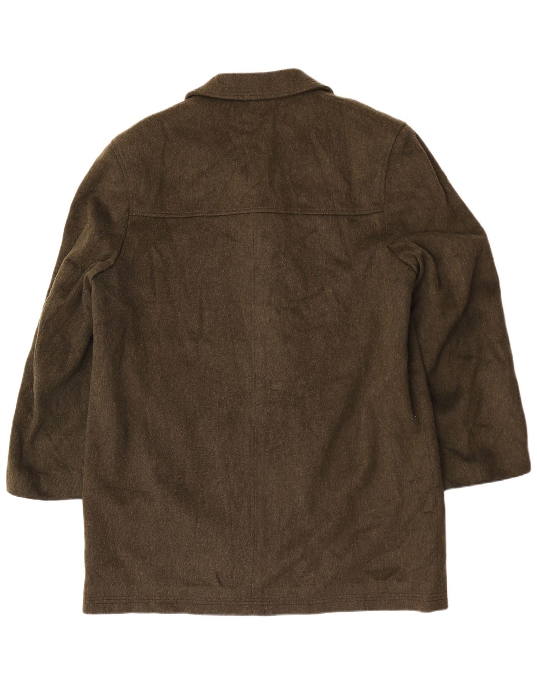 Rehbochloden Mens Overcoat EU 52 XL Khaki Wool