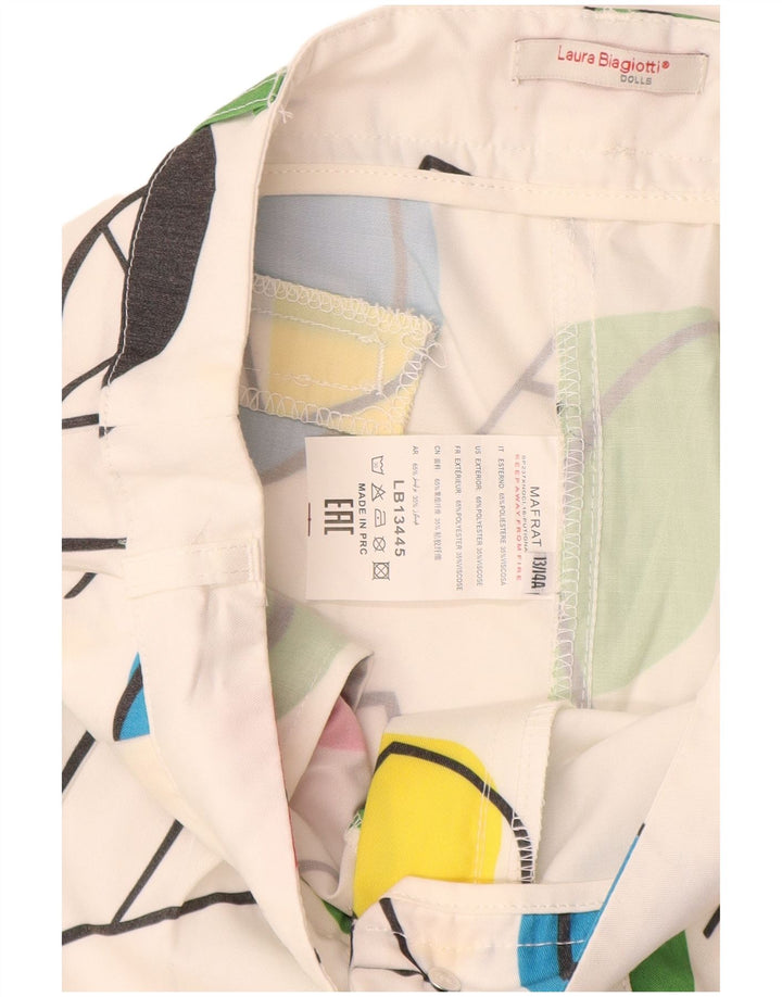 LAURA BIAGIOTTI Girls Casual Shorts 13-14 Years W25  White Floral