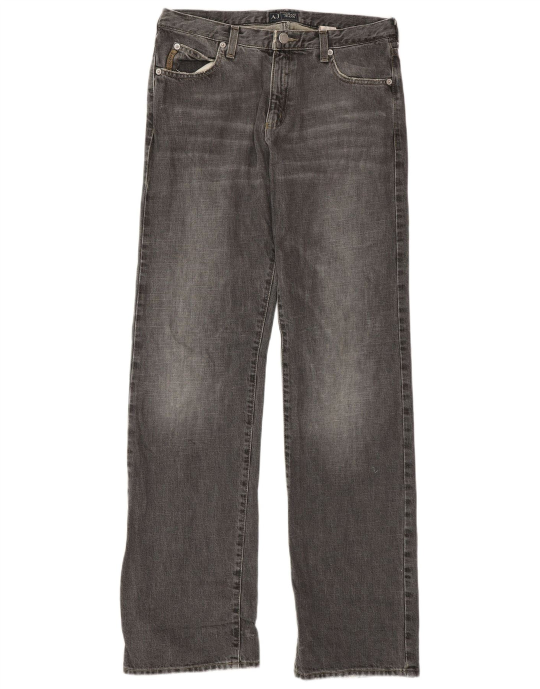 Armani Mens Straight Jeans W29 L33 Grey Cotton
