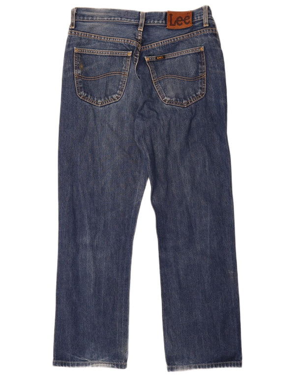 Lee Mens Detroit Straight Jeans W34 L28 Blue Cotton
