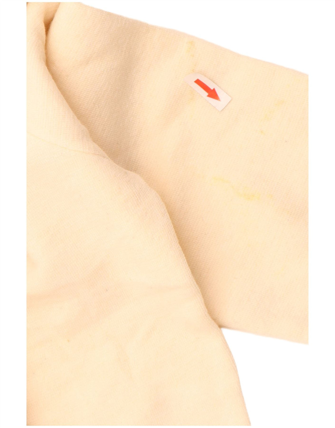 Zara Mens Crew Neck Jumper Sweater Large Beige Acrylic