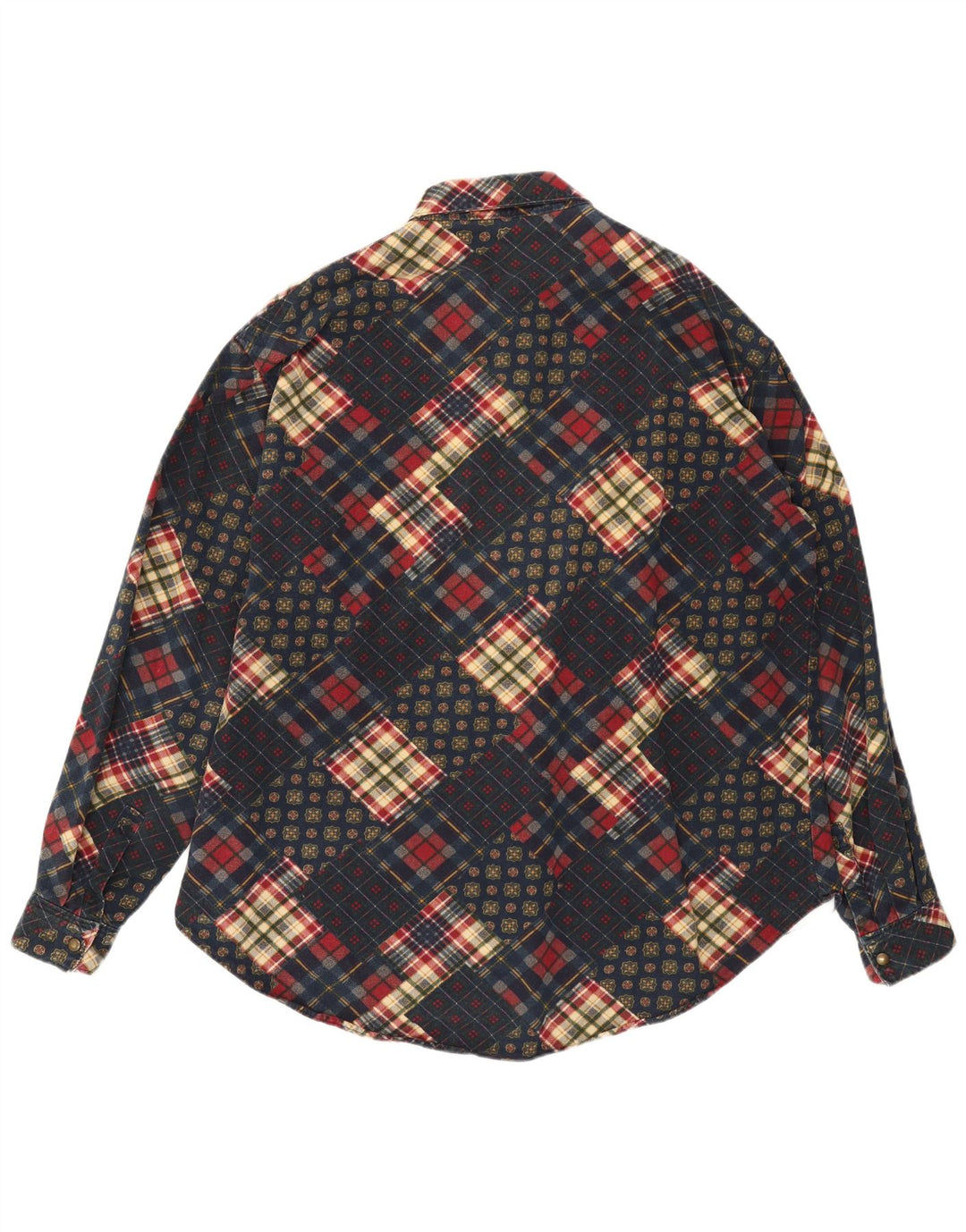 Vintage Mens Shirt 3XL Navy Blue Patchwork