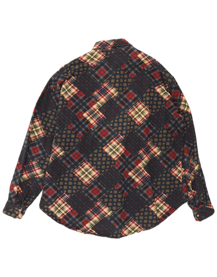 Vintage Mens Shirt 3XL Navy Blue Patchwork