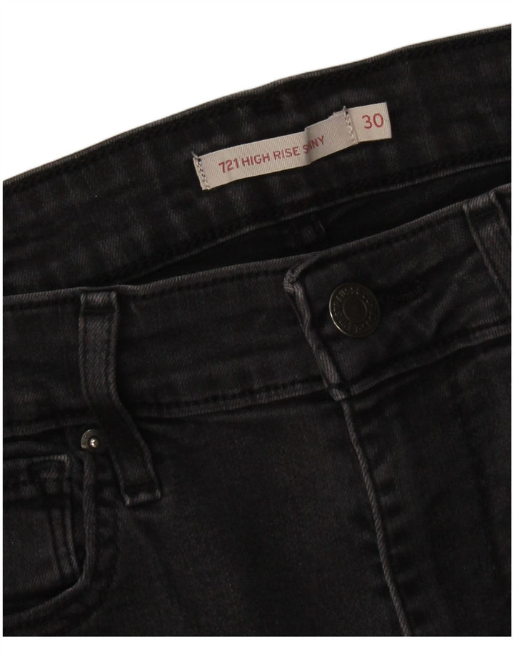 LEVI'S Womens 721 High Rise Skinny Jeans W30 L29 Black