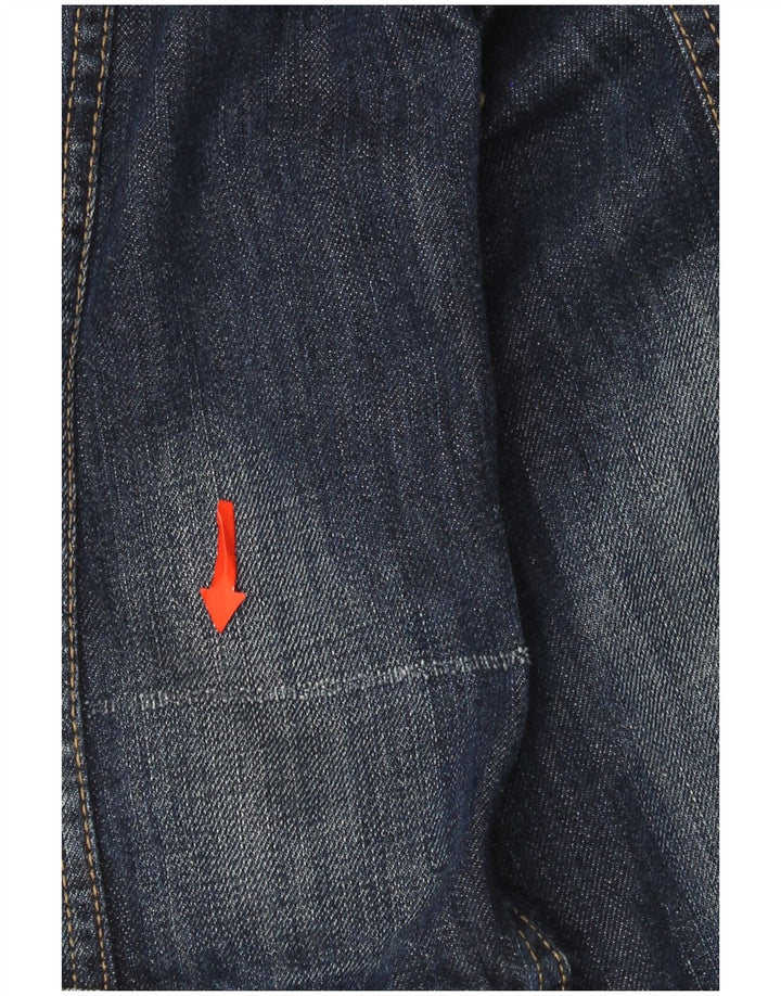 Gas Womens Denim Jacket UK 12 Medium Navy Blue Cotton