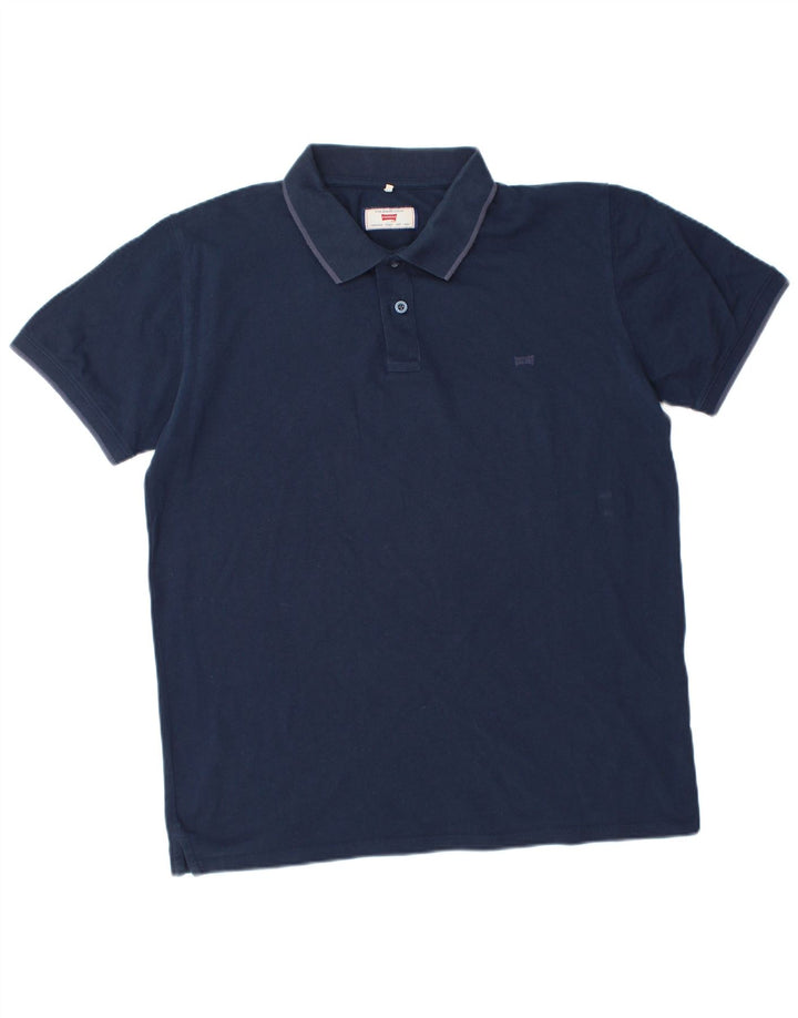 CARRERA Mens Regular Fit Polo Shirt XL Navy Blue Cotton