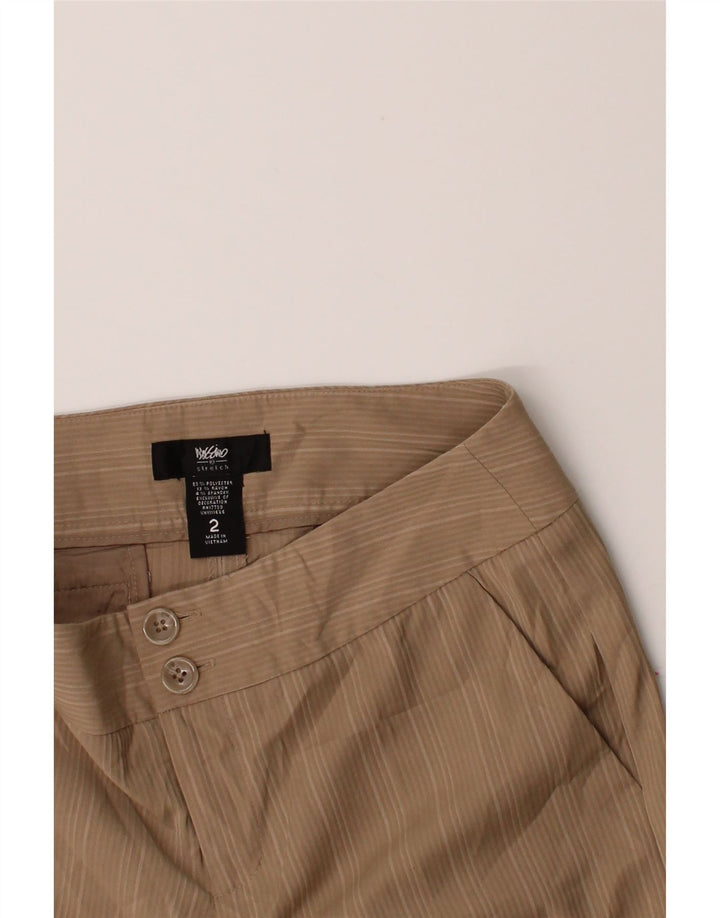 MOSSIMO Womens Chino Shorts US 2 XS W30 Beige Pinstripe Polyester Vintage Mossimo and Second-Hand Mossimo from Messina Hembry 