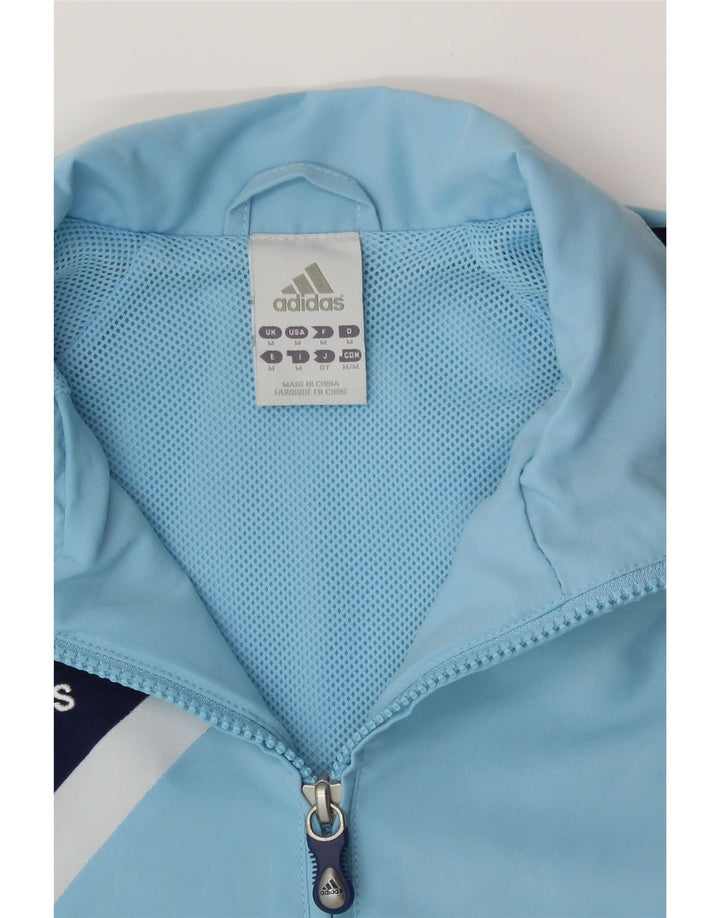 ADIDAS Mens Tracksuit Top Jacket Medium Blue Colourblock Polyester